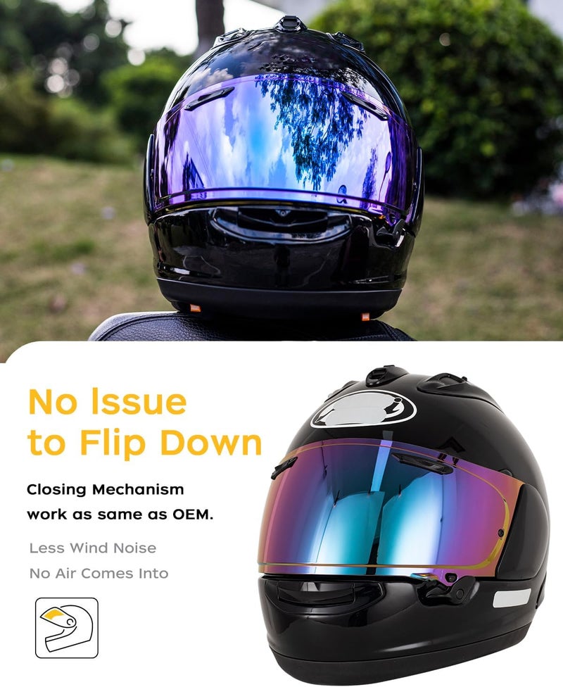 SOMAN Regent-X Visor Replacement, VAS-V MAX Vision Face Shields Visors Compatible with Regent-X VAS-V MAX Corsair-X Quantum-X Signet-X Dt-X Defiant-X UV Protection (Blue) - Image 3
